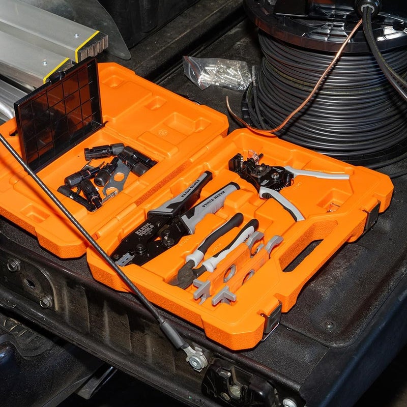 Klein Tools مجموعة أدوات شمسية 92919SEP مع قاطع، ومزيل عزل، وضاغط، ومفاتيح، وموصلات PV لتجميع وتركيب كابلات الألواح الشمسية - Image 2